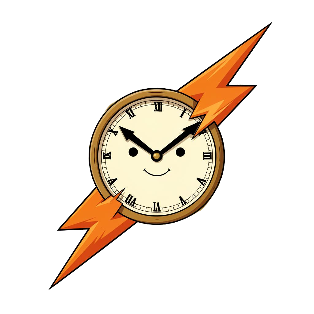 Horloge avec éclair, intervention rapide